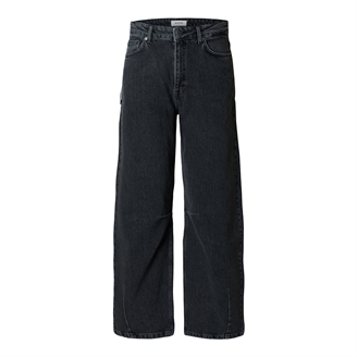 Selected Femme SlfLoose Barrel Ane-Kori MW Jeans Medium Grey Denim